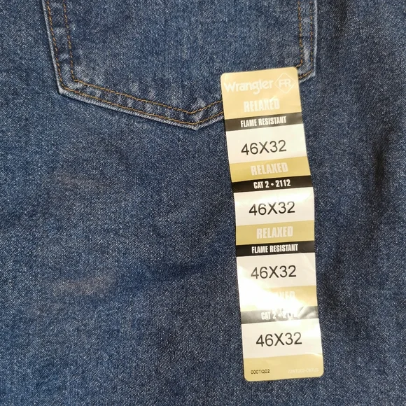 Wrangler Flame Resistant Relaxed fit jeans, 2 pair, CAT 2 2112, 46X32
